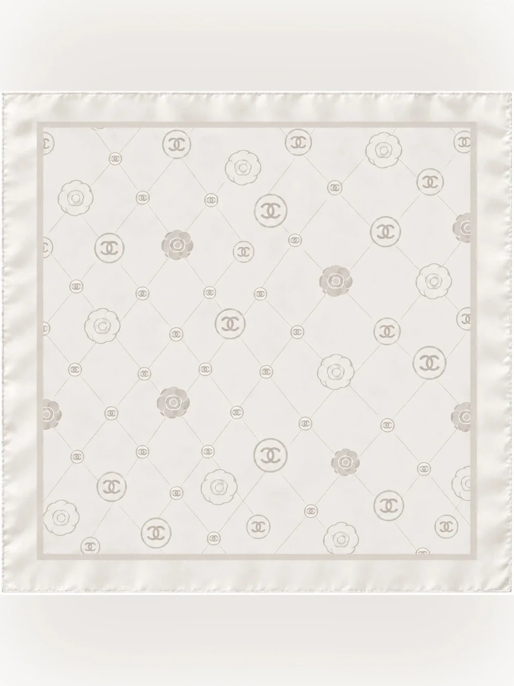Chanel gray solid square classic scarf 35x35 ‼️LAST ONE LEFT
